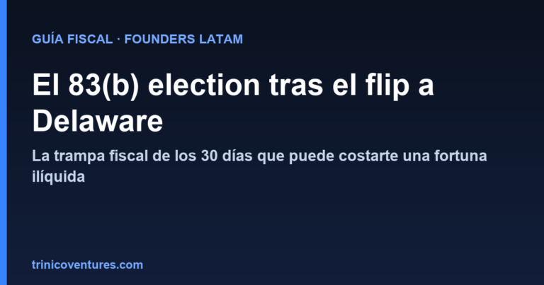 83(b) election tras el flip a Delaware para founders LATAM