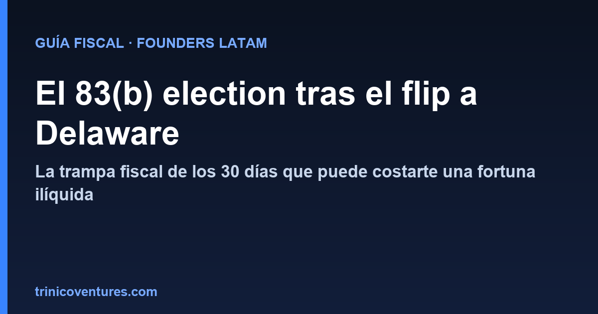 83(b) election tras el flip a Delaware para founders LATAM