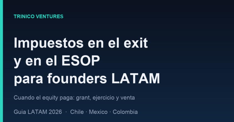 Impuestos en el exit y en el ESOP: la guía para founders y empleados en LATAM