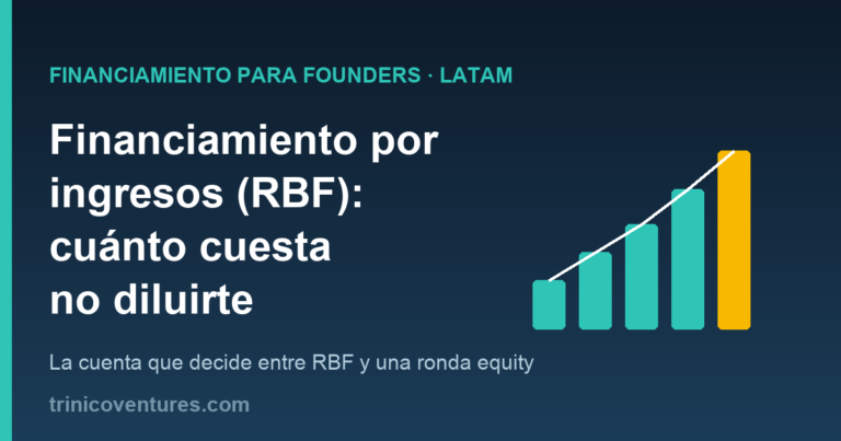 Gráfico de ingresos crecientes que ilustra el financiamiento por ingresos (RBF) para founders LATAM