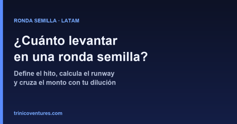 ¿Cuánto levantar en una ronda semilla? Cómo calcular el monto (LATAM)