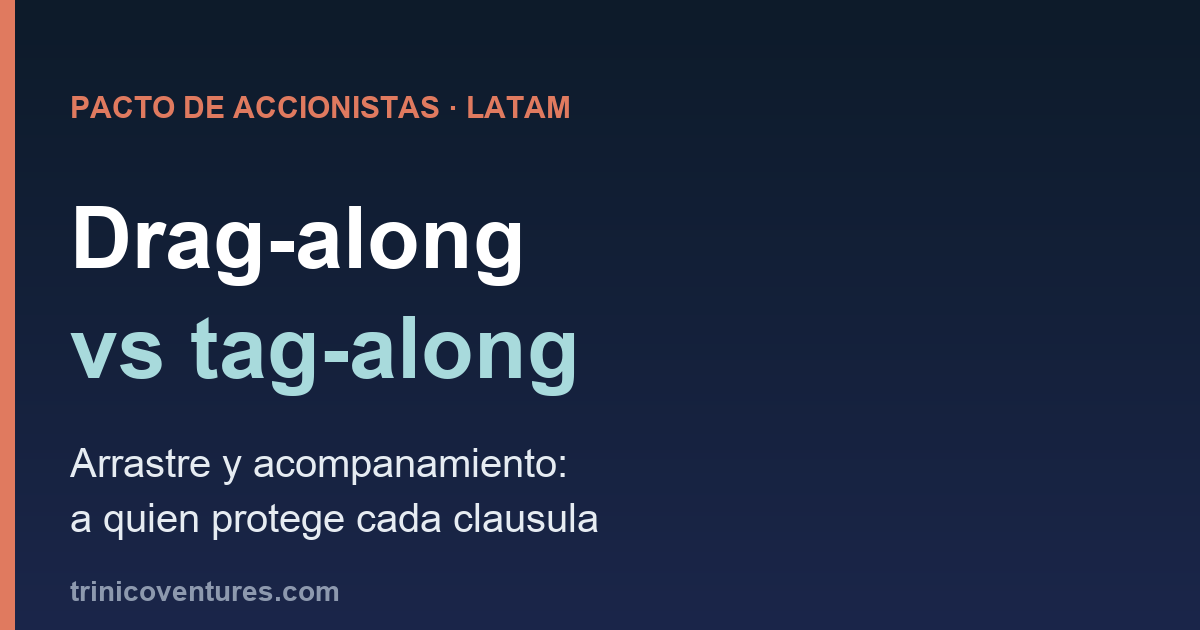Comparacion drag-along vs tag-along en un pacto de accionistas de LATAM