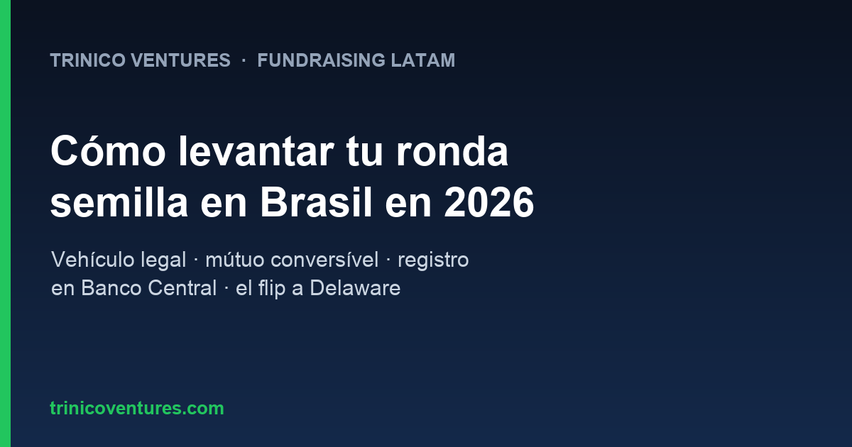 Cómo levantar una ronda semilla en Brasil en 2026