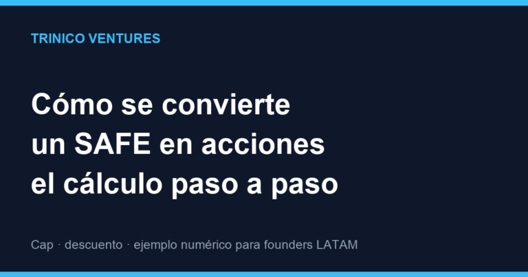 Cómo se convierte un SAFE en acciones: el cálculo paso a paso