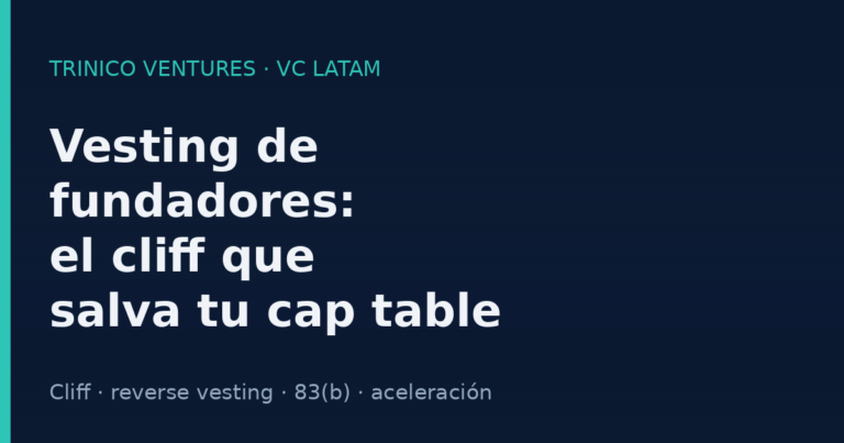 Vesting de fundadores en LATAM: el cliff que salva tu cap table