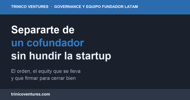 Como separarte de un cofundador sin hundir la startup en LATAM