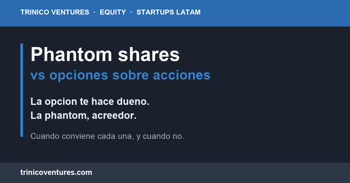 Comparacion entre phantom shares y opciones sobre acciones para startups LATAM